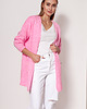 swetry damskie  Swetrowy płaszczyk - PA013 baby pink MKM