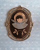 figurki i rzeźby Ceramiczny aniołek retro