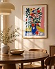 grafiki i ilustracje Kwiaty w wazonie plakat,kolorowa dekoracja ścienna, styl Matisse
