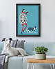 plakaty Zaczytany spacer z psem - plakat fine art