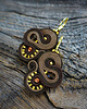 kolczyki soutache Brązowe kolczyki soutache