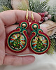 kolczyki soutache Kolczyki prezent na Mikołajki Boże Narodzenie choinka choinkowe