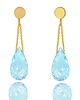 kolczyki z kamieniami Kolczyki Topaz Sky Blue Krople złoto 585