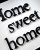 napisy dekoracyjne i tabliczki Napis przestrzenny- Home sweet home -kolor biały