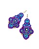 kolczyki soutache Velora kolczyki sutasz błyszczące eleganckie wieczorowe multikolor