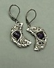 kolczyki wire wrapping Kolczyki księżyce ametyst wire wrapping