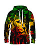 bluzy męskie Męska Bluza z kapturem DR.CROW Rasta Lion