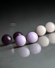 kolczyki ceramiczne 3xMini Lilacs 6mm/stal chirurgiczna/