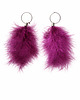 kolczyki z piórami Kolczyki z piór magenta