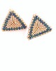 kolczyki szklane Kolczyki Trójkątne Sztyfty "Tropikalna Noc"