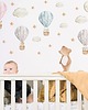 naklejki ścienne do pokoju dziecka W Chmurach miś słonik myszka naklejki Zestaw 3