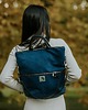 plecaki Plecak / torba 2 w 1 z nubuku tapicerskiego granatowy