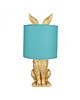 lampy stołowe Lampa Stołowa Rabbit Złota Turkus 43 cm