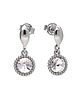 kolczyki swarovski Srebrne kolczyki Swarovski okrągły, biały kryształ
