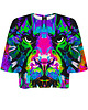 t-shirt damskie DR.CROW T-shirt Krótki CROP Lew Tiger