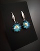 kolczyki szklane Niebieskie Wiszące Kolczyki "Zircon Maxima"