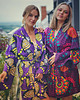 sukienki mini damskie Piękne fioletowe kimono Night Sky