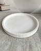 świeczniki i świece Podstawka/ taca do świec dekoracyjna z gipsu średnica 210mm