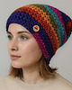czapki damskie Kolorowa gruba czapka smerf ręcznie robiona