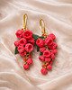 kolczyki z masy plastycznej Kolczyki malina wiszące polimerowa glina ręcznie robione