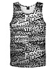 t-shirty męskie DR.CROW Bokserka Męska Black and White Graffiti