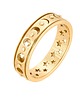 pierścionki złote Złota obrotowa obrączka z fazami księżyca i gwiazdami