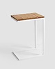 meble - stoły i stoliki - stoły Stolik boczny LUPE SOLID WOOD 30, biały minimalistyczny loftowy