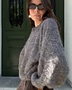 swetry damskie  Jedwabny sweter Crafted cacao graphite