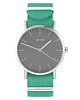 zegarki unisex Zegarek -  Simple szary  - turkusowy, nylonowy