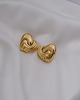 kolczyki pozłacane Złote kolczyki serca ze stali chirurgicznej pozłacane