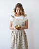 fartuchy kuchenne Lniany fartuszek retro WILD FLOWERS