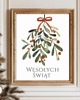 plakaty PLAKAT grafika jemioła świąteczny Wesołych świąt