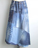 spódnice maxi Patchworkowa spódnica jeans r.48