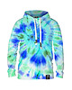 bluzy męskie Męska Bluza z kapturem DR.CROW Tie Die Green