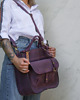 torby na ramię Oryginalna skórzana torebka w śliwkowym kolorze od LadyBuq Art