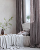 zasłony Zasłona z Miękkiego Lnu Stonewashed - taupe