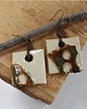 kolczyki ceramiczne OTULANE_kolczyki ceramiczne zielonobrązowe