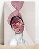 grafiki i ilustracje Plakat  Portret kobiety 30x40  peonie
