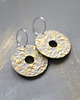 kolczyki z żywicy Duże kolczyki koła ze złotem