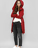 bluza z kapturem damska Bordowa bluza z kapturem Delfina