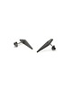 wisiory ONE EDGE LONG / satin BLACK EARRINGS