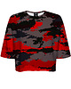 t-shirt damskie DR.CROW T-shirt Krótki CROP Moro Black Red