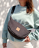 saszetka nerka Torebka crossbody z Czekoladowego Nubuku