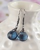 kolczyki wire wrapping Kwarc royal blue  - kolczyki