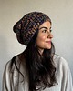 czapki damskie Kolorowa duża czapka beanie z wełną i alpaką