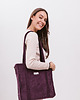 torby na ramię Sztruksowa torba shopper fiolet