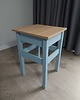 stołki Własnoręcznie malowany handmade taboret w pastelowych kolorach art deco