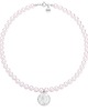 srebrne naszyjniki Srebrny naszyjnik z pereł SWAROVSKI CRYSTAL z monetą