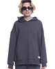bluzy męskie Bluza hoodie oversize grafitowa