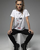 t-shirt damskie T-shirt damski królik biały